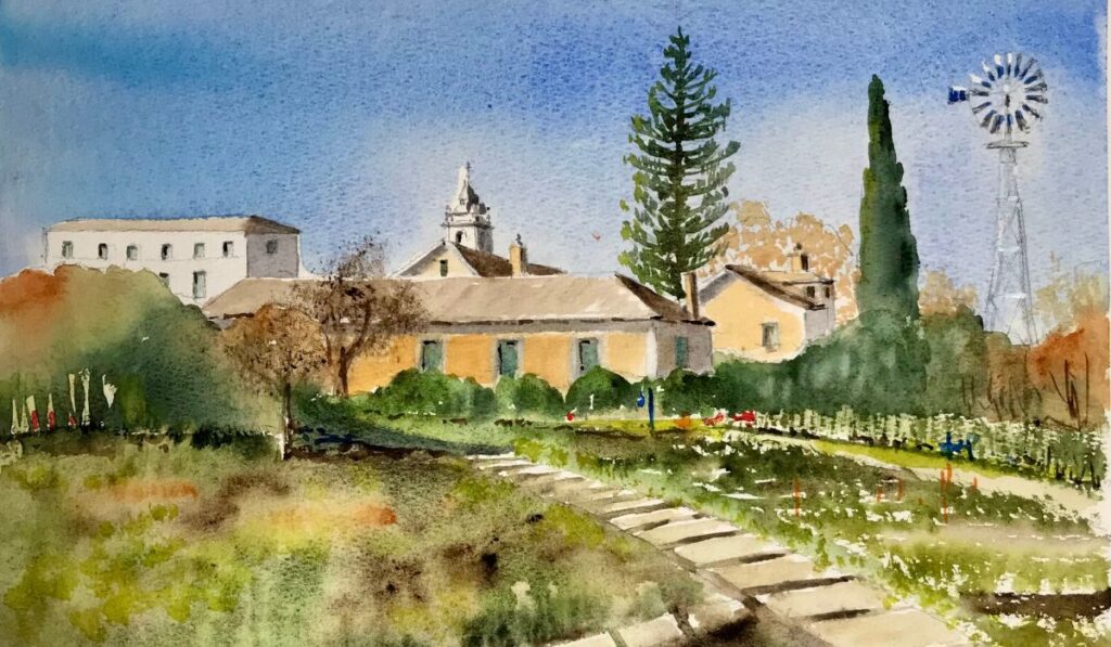Pintura em aguarela de Telheiras