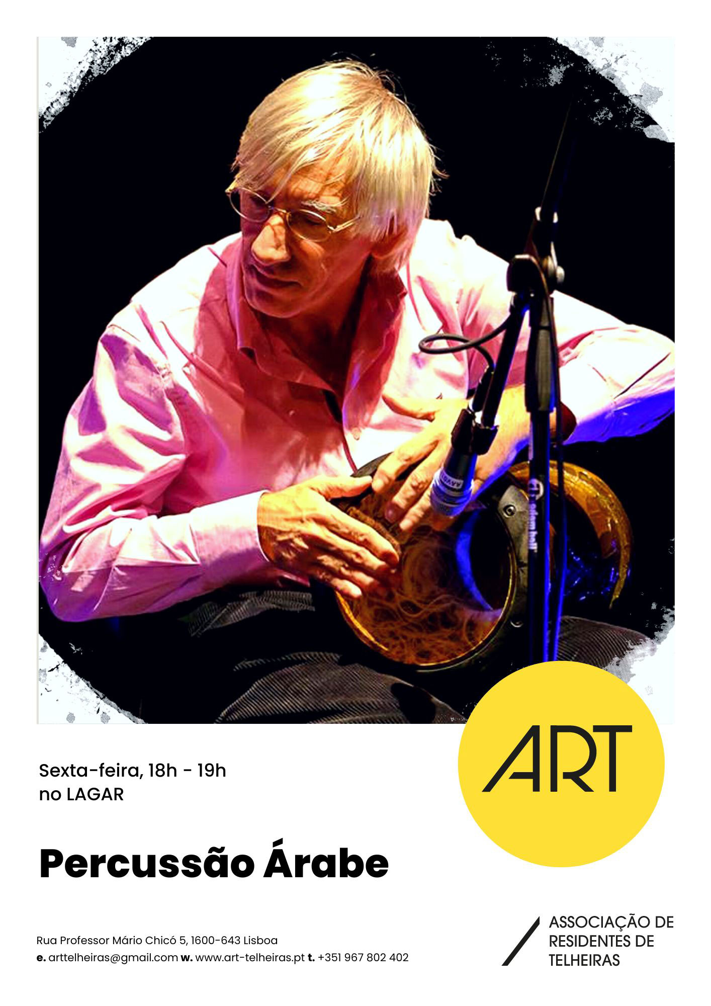 Cartaz da atividade Percussao Arabe