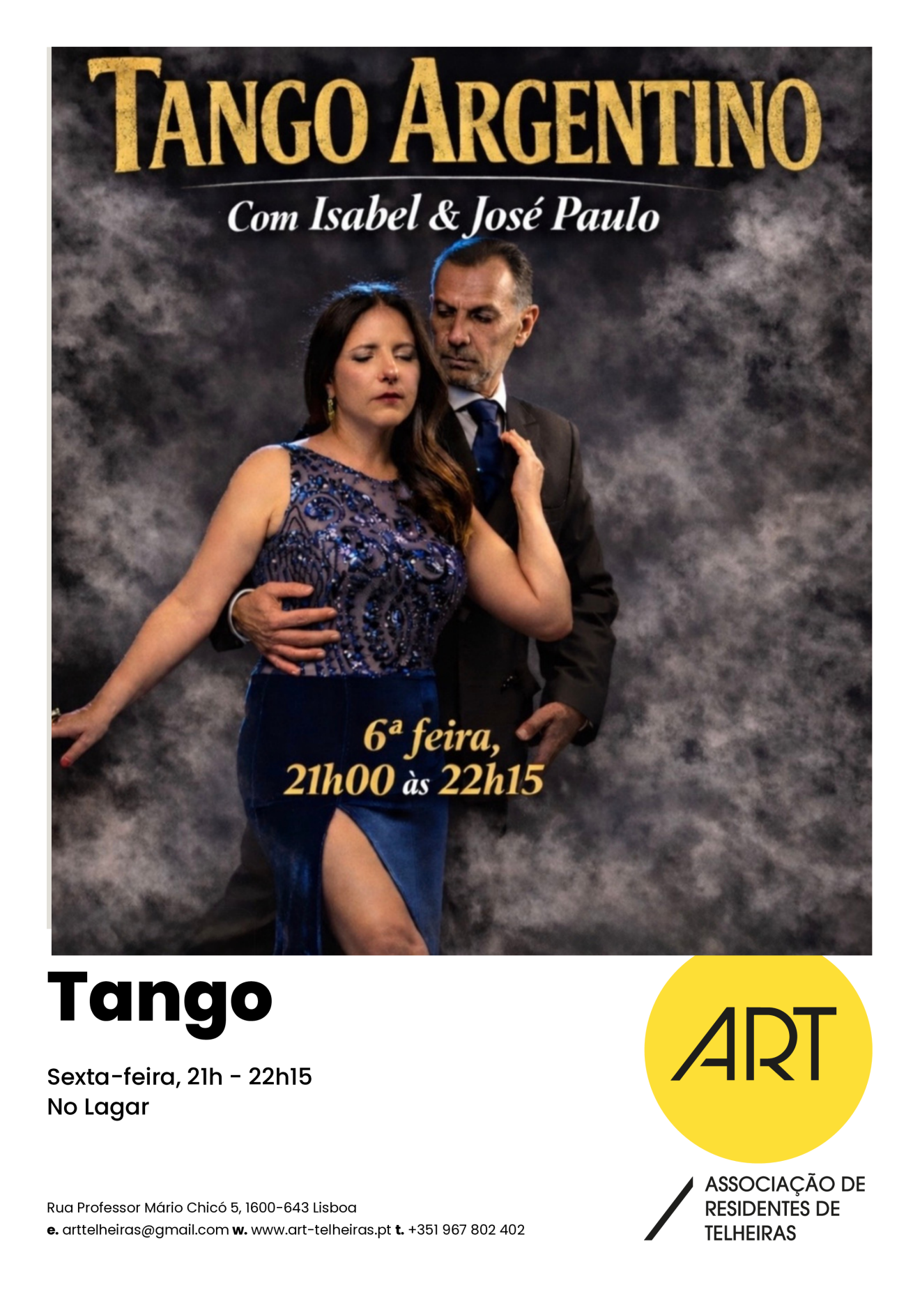 tango-cartaz-art Cartaz da atividade de Tango da ART